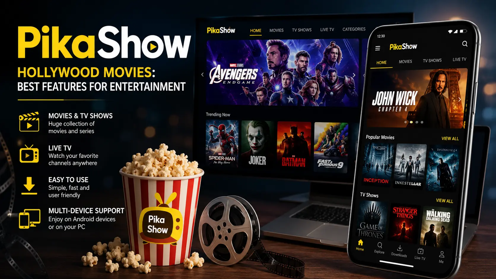 PikaShow Hollywood Movies: Best Features for Entertainment