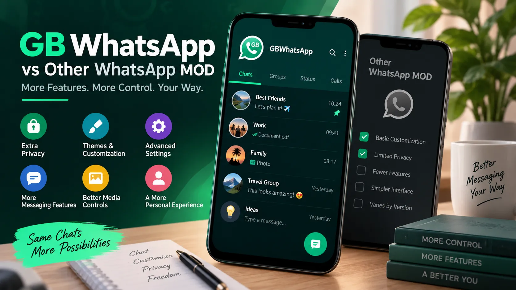 GBWhatsApp vs Other WhatsApp MOD | Features and Advantages