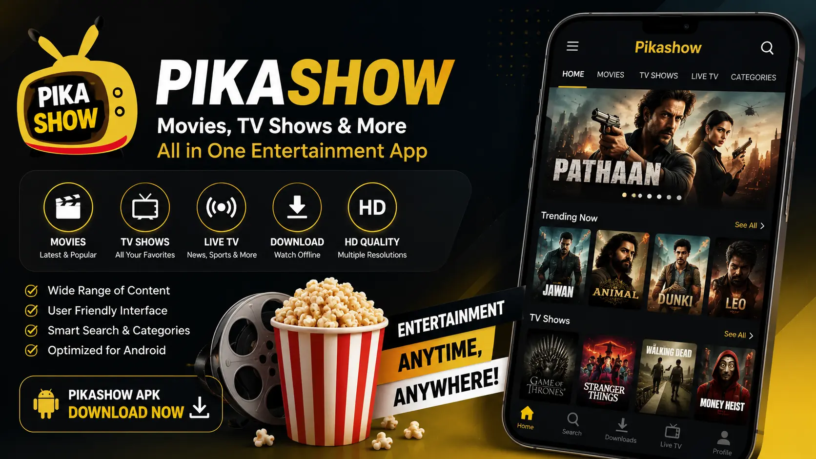 Pikashow Download: Explore Movies, TV Shows and Key Features