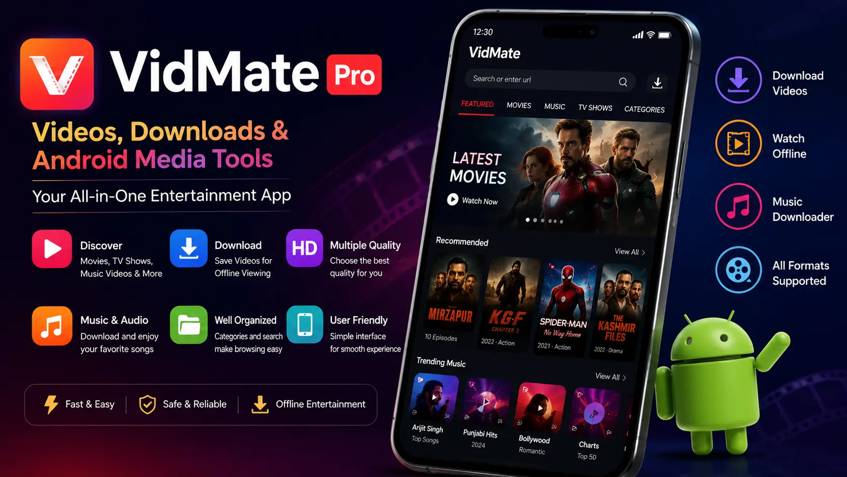 VidMate Essentials: Videos, Downloads and Android Media Tools